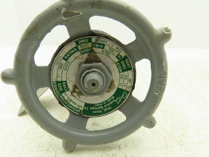 Flowserve 40405-1 1" Gate Valve 1975psi Forged Steel Rising Stem