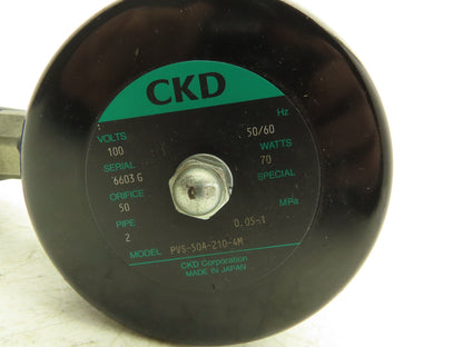 CKD PVS-50A-210-4M Globe Valve Pilot Operated 50mm ANSI Flange 100v 50/60hz