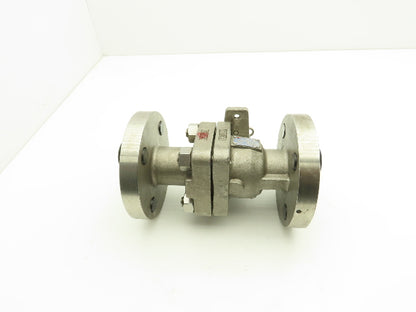 PVB, USA 1.5" Full Port 2 PC Ball Valve Class 600 316SS ANSI Flange