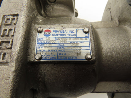 PVB, USA 1.5" Full Port 2 PC Ball Valve Class 600 316SS ANSI Flange