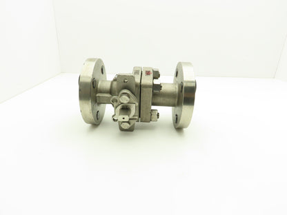 PVB, USA 1.5" Full Port 2 PC Ball Valve Class 600 316SS ANSI Flange