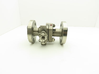 PVB, USA 1.5" Full Port 2 PC Ball Valve Class 600 316SS ANSI Flange