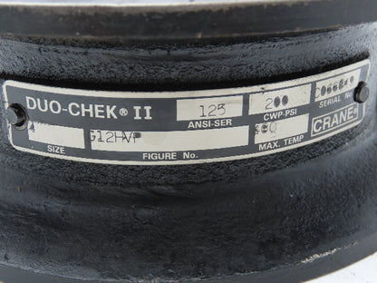 Crane 14685- -56 Crane Wafer Duo-Chek II Valve 4" 125 ANSI 200 PSI