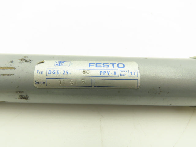 Festo DGS-25-80PPV-A Pneumatic Air Cylinder 25mm Bore 80mm Stroke Lot Of 2