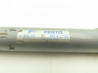 Festo DGS-25-80PPV-A Pneumatic Air Cylinder 25mm Bore 80mm Stroke Lot Of 2