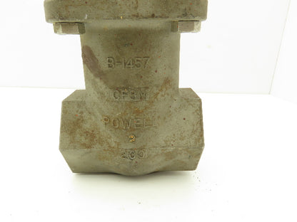 Powell 2490 Gate Valve 2" NPT Forged Steel Rising Stem