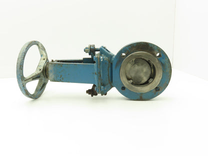 DeZurik 827 Flanged 3" Knife Gate Valve 316SS Rising Stem Metal Seat