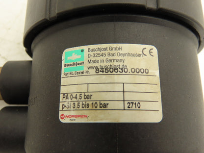 Norgren Buschjost 8450630.0000 Pneumatic Seat Valve 145 PSI