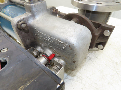Jamesbury 4" Flanged Ball Valve Pneumatic Air Actuator PMV Positioner