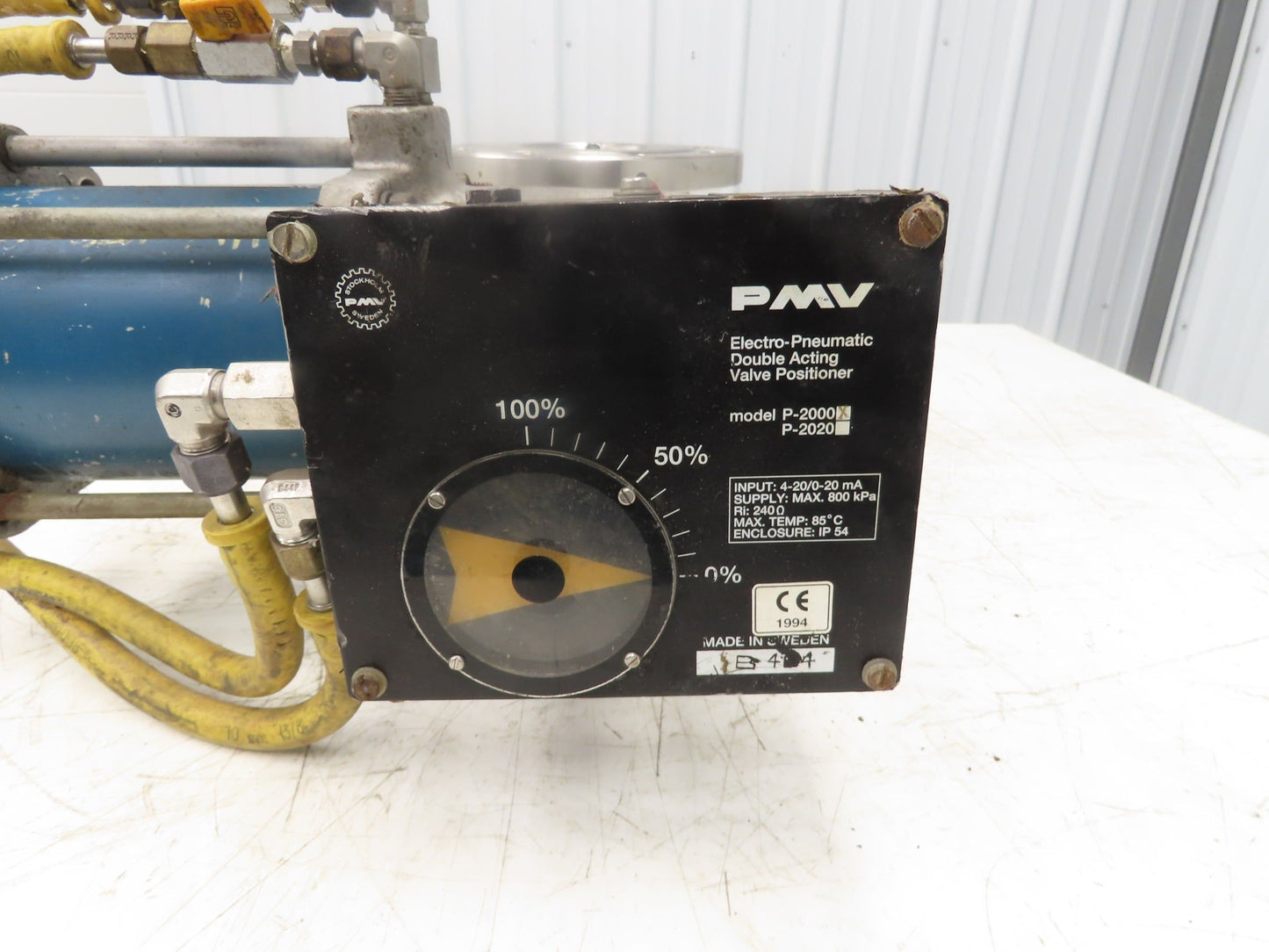 Jamesbury 4" Flanged Ball Valve Pneumatic Air Actuator PMV Positioner