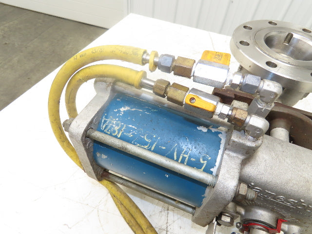 Jamesbury 4" Flanged Ball Valve Pneumatic Air Actuator PMV Positioner