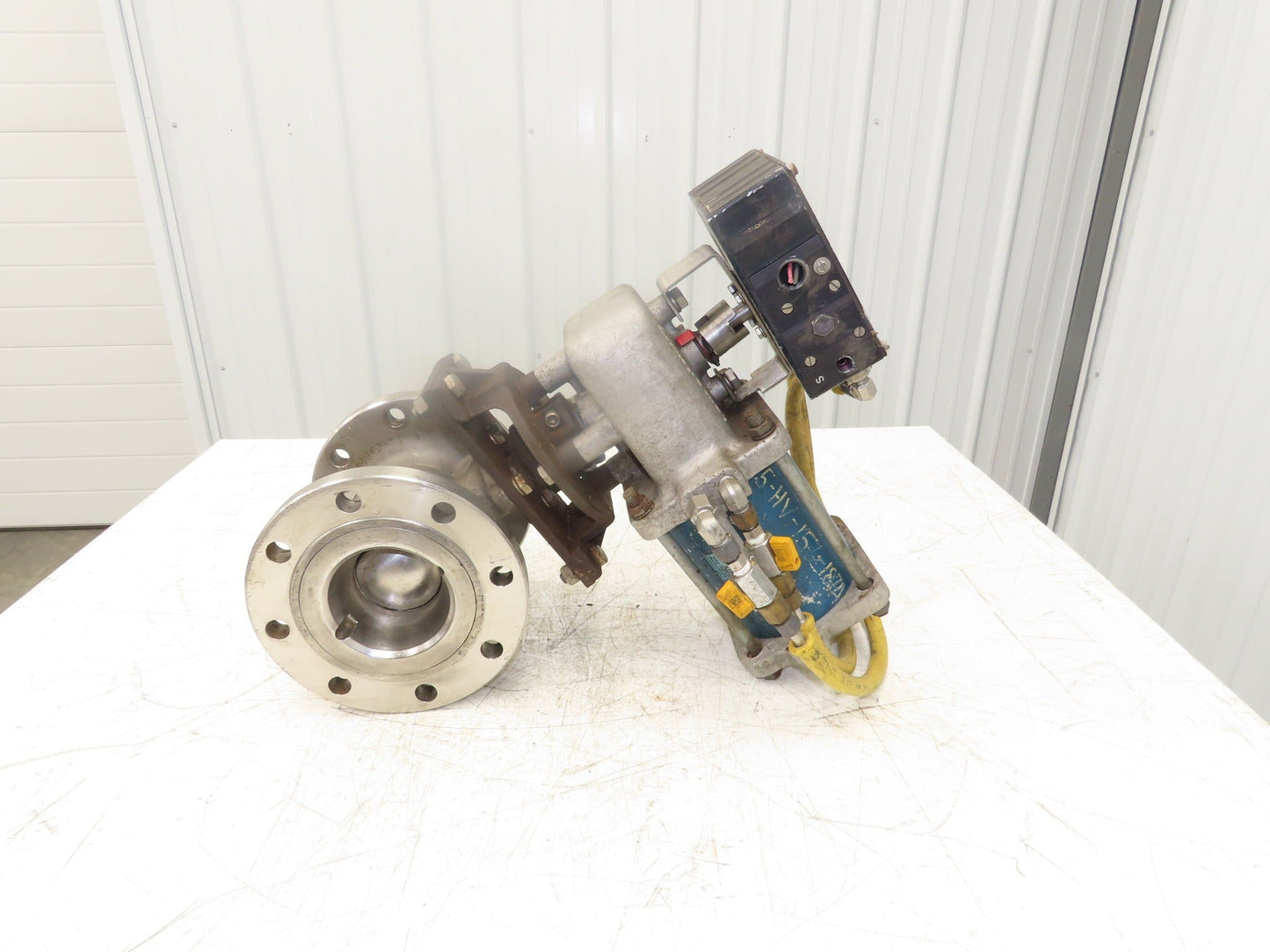 Jamesbury 4" Flanged Ball Valve Pneumatic Air Actuator PMV Positioner