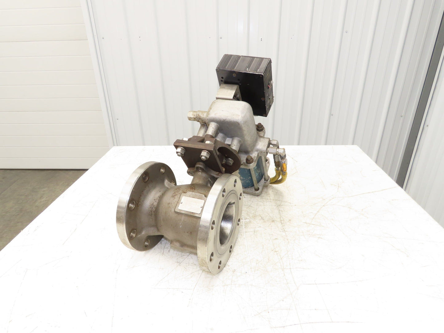Jamesbury 4" Flanged Ball Valve Pneumatic Air Actuator PMV Positioner