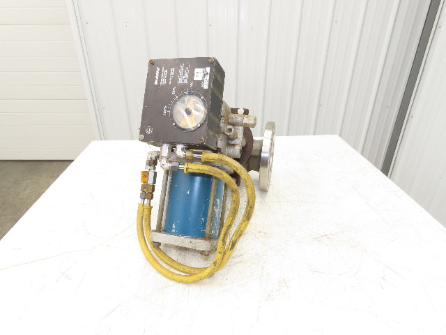 Jamesbury 4" Flanged Ball Valve Pneumatic Air Actuator PMV Positioner
