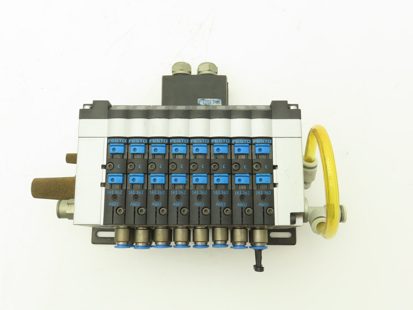Festo 10P-14-8B-D1-R-Z-6CLL+GCZU 8-Station Solenoid Valve Manifold 24VDC 161 362