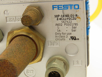 Festo 10P-14-8B-D1-R-Z-6CLL+GCZU 8-Station Solenoid Valve Manifold 24VDC 161 362