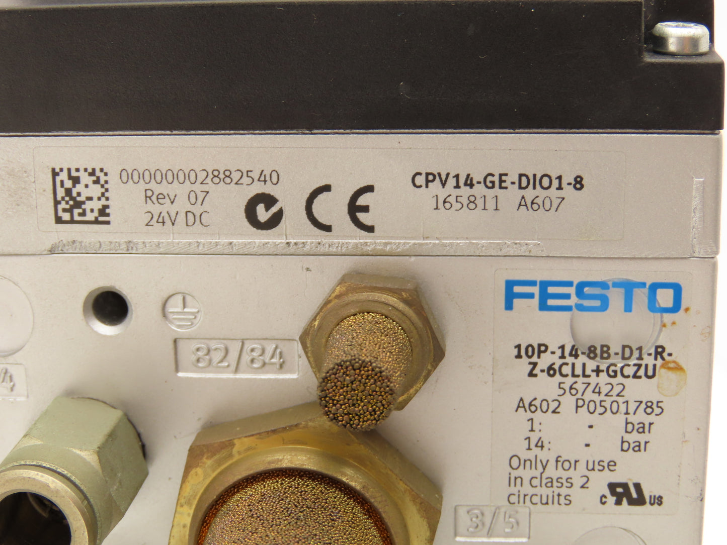 Festo 10P-14-8B-D1-R-Z-6CLL+GCZU 8-Station Solenoid Valve Manifold 24VDC 161 362