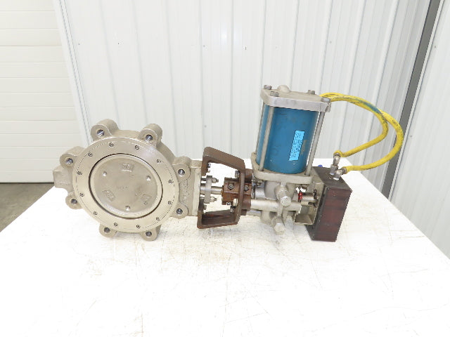 Jamesbury 8" Butterfly Valve Pneumatic Air Actuator PMV Positioner