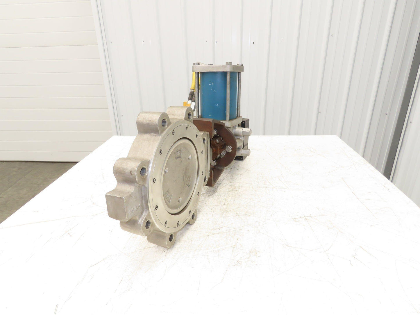 Jamesbury 8" Butterfly Valve Pneumatic Air Actuator PMV Positioner