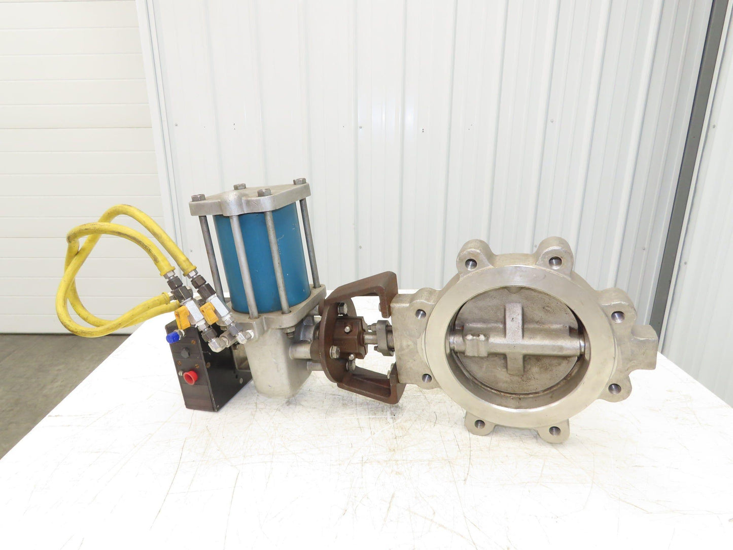 Jamesbury 8" Butterfly Valve Pneumatic Air Actuator PMV Positioner