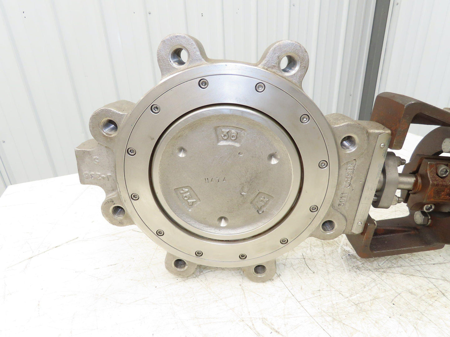 Jamesbury 8" Butterfly Valve Pneumatic Air Actuator PMV Positioner