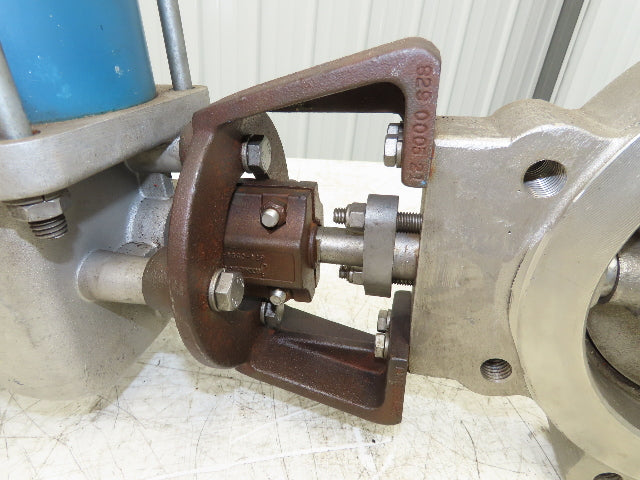 Jamesbury 8" Butterfly Valve Pneumatic Air Actuator PMV Positioner