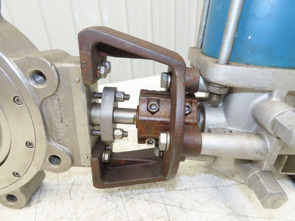 Jamesbury 8" Butterfly Valve Pneumatic Air Actuator PMV Positioner