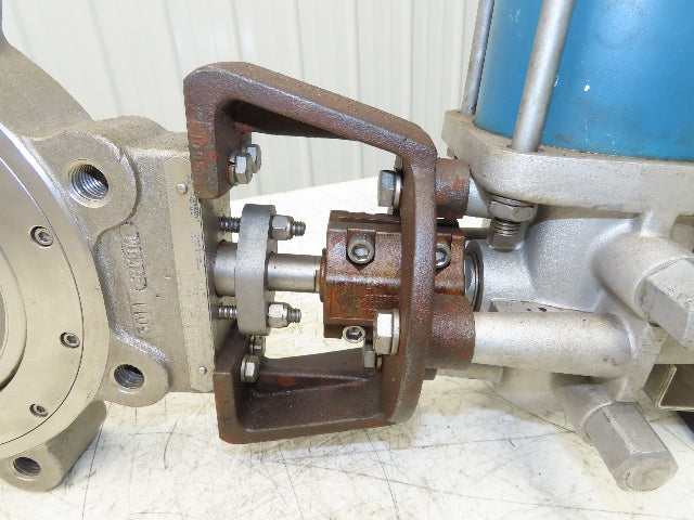Jamesbury 8" Butterfly Valve Pneumatic Air Actuator PMV Positioner