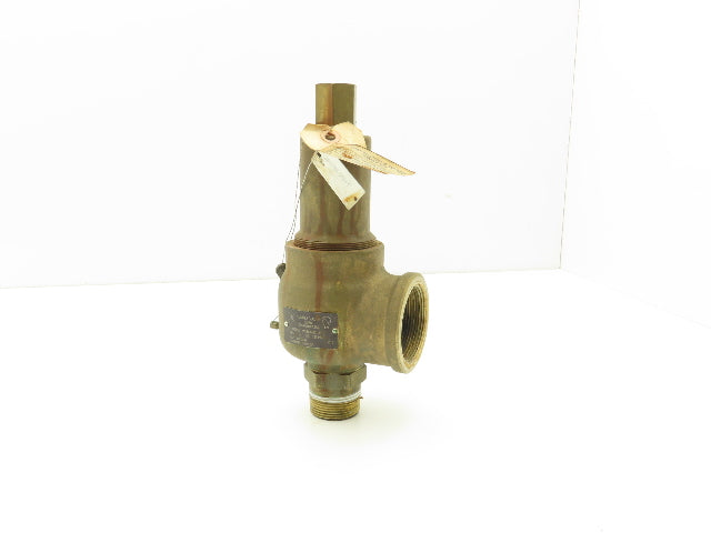 Kunkle Safety Relief Valve Side Outlet 125psig Set Pressure 1-1/4" NPT