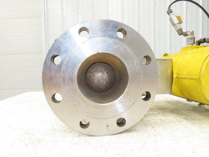 Velan 4" Flanged Ball Valve Hytork Pneumatic Actuator PMV Positioner