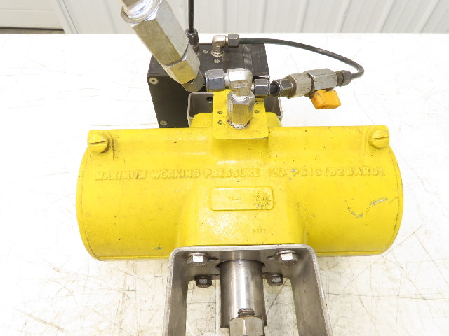 Velan 4" Flanged Ball Valve Hytork Pneumatic Actuator PMV Positioner