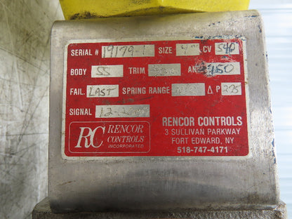 Velan 4" Flanged Ball Valve Hytork Pneumatic Actuator PMV Positioner