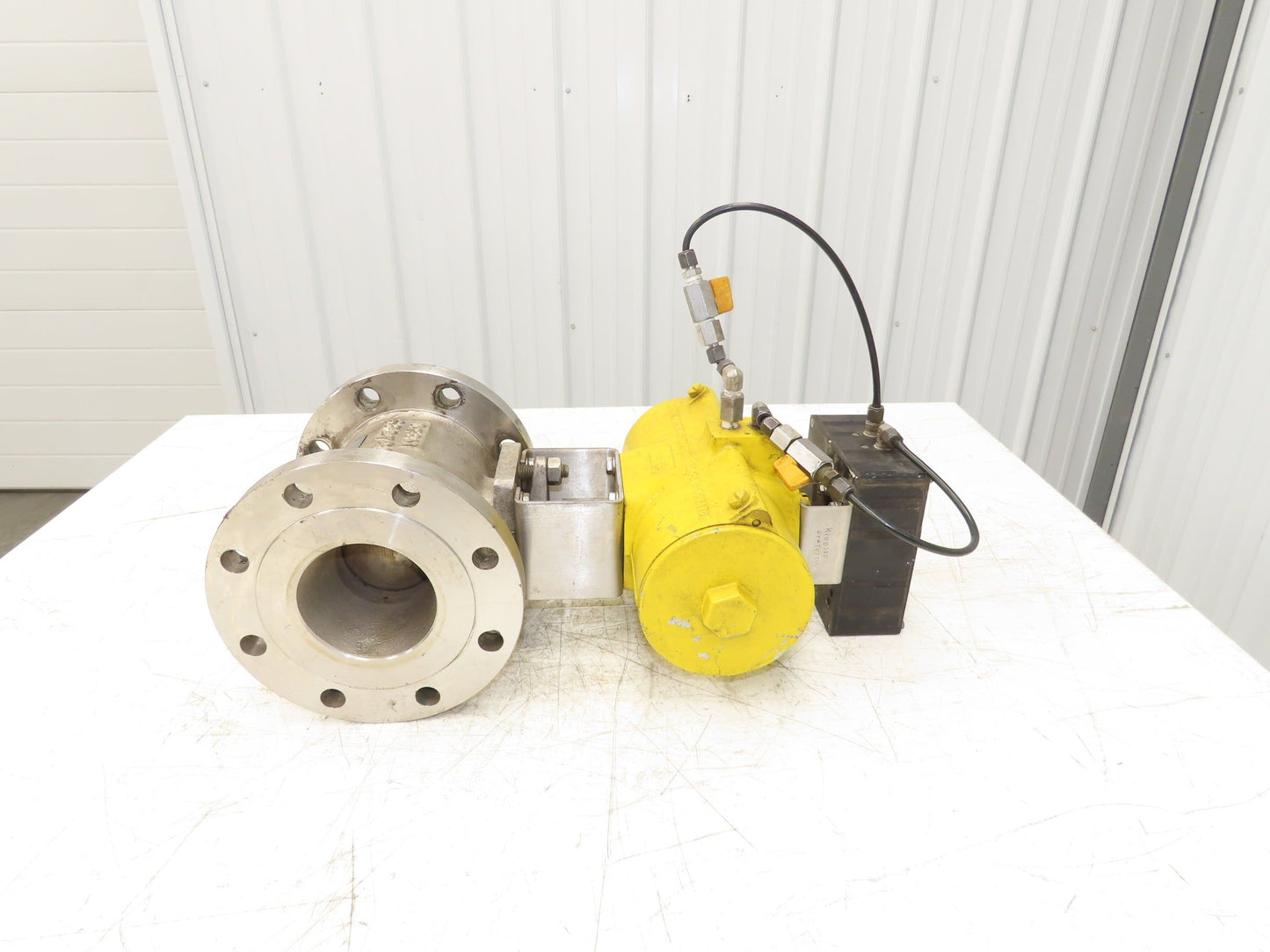 Velan 4" Flanged Ball Valve Hytork Pneumatic Actuator PMV Positioner