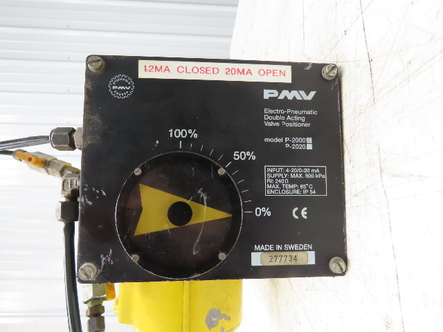 Velan 4" Flanged Ball Valve Hytork Pneumatic Actuator PMV Positioner