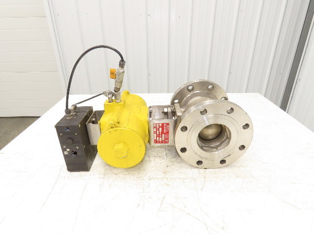 Velan 4" Flanged Ball Valve Hytork Pneumatic Actuator PMV Positioner
