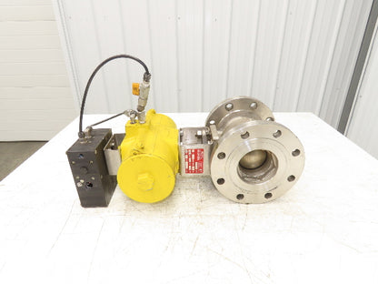 Velan 4" Flanged Ball Valve Hytork Pneumatic Actuator PMV Positioner