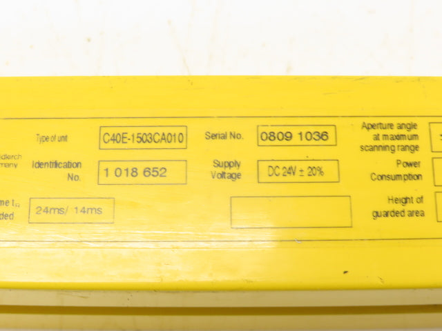 Sick C40E-1503CA010 C4000 Series Safety Light Curtain Emitter 1500mm
