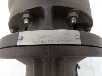 Burks GNB6-1-1/2-AB-6.25 Bronze Centrifugal Pump 2"x 1.5"npt Bronze Impeller