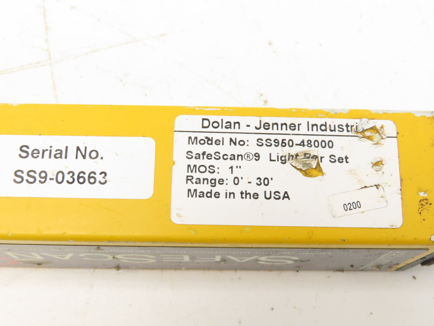 Dolan-Jenner SS950-48000 Light Curtain Transmitter 48" SafeScan 9