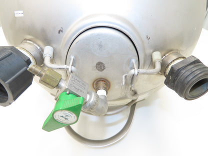 Stainless Dispensing Pressure Vessel Tank 130 PSI 8 Gallon Sprayer Valve