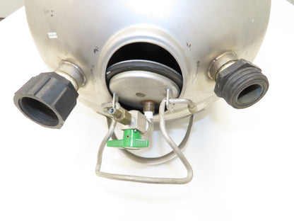 Stainless Dispensing Pressure Vessel Tank 130 PSI 8 Gallon Sprayer Valve