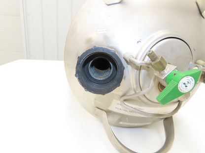 Stainless Dispensing Pressure Vessel Tank 130 PSI 8 Gallon Sprayer Valve