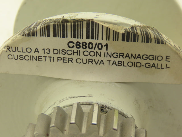 Kolbus America C680/01 Roller 13 Disc W/22 Tooth Gear & 11/32" Bearing