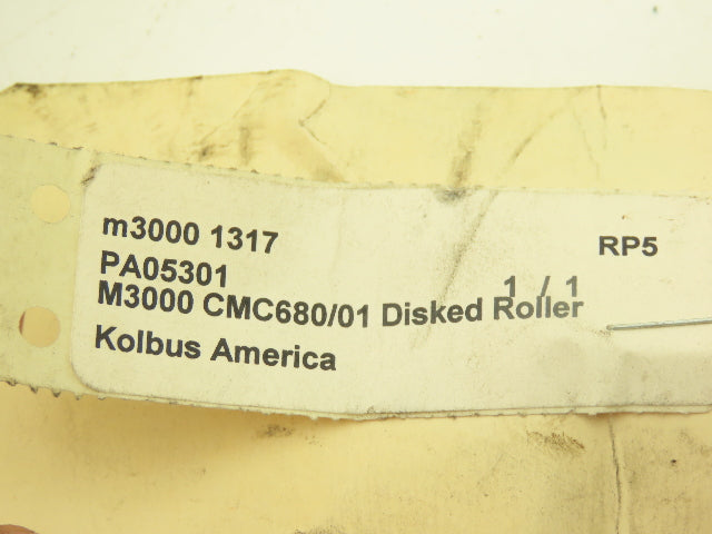 Kolbus America C680/01 Roller 13 Disc W/22 Tooth Gear & 11/32" Bearing
