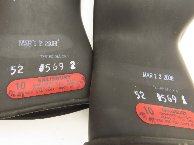 Salisbury E011B Lineman's Gloves Size 10 & 10-1/2 Mixed Lot of 2