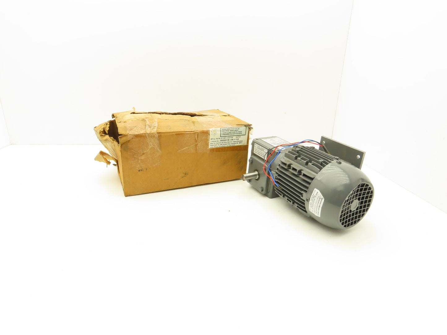 Motor Productions Intl 63 HDR 1818 EP 005 Gearmotor 5:1 Reducer 1/4Hp 230V 3PH
