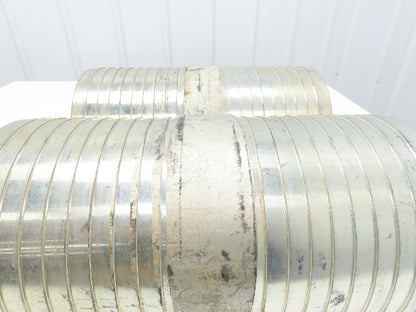 8" Coupler Mender Barbed Galvanized Steel Fitting Lot of 2