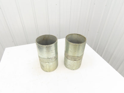 8" Coupler Mender Barbed Galvanized Steel Fitting Lot of 2