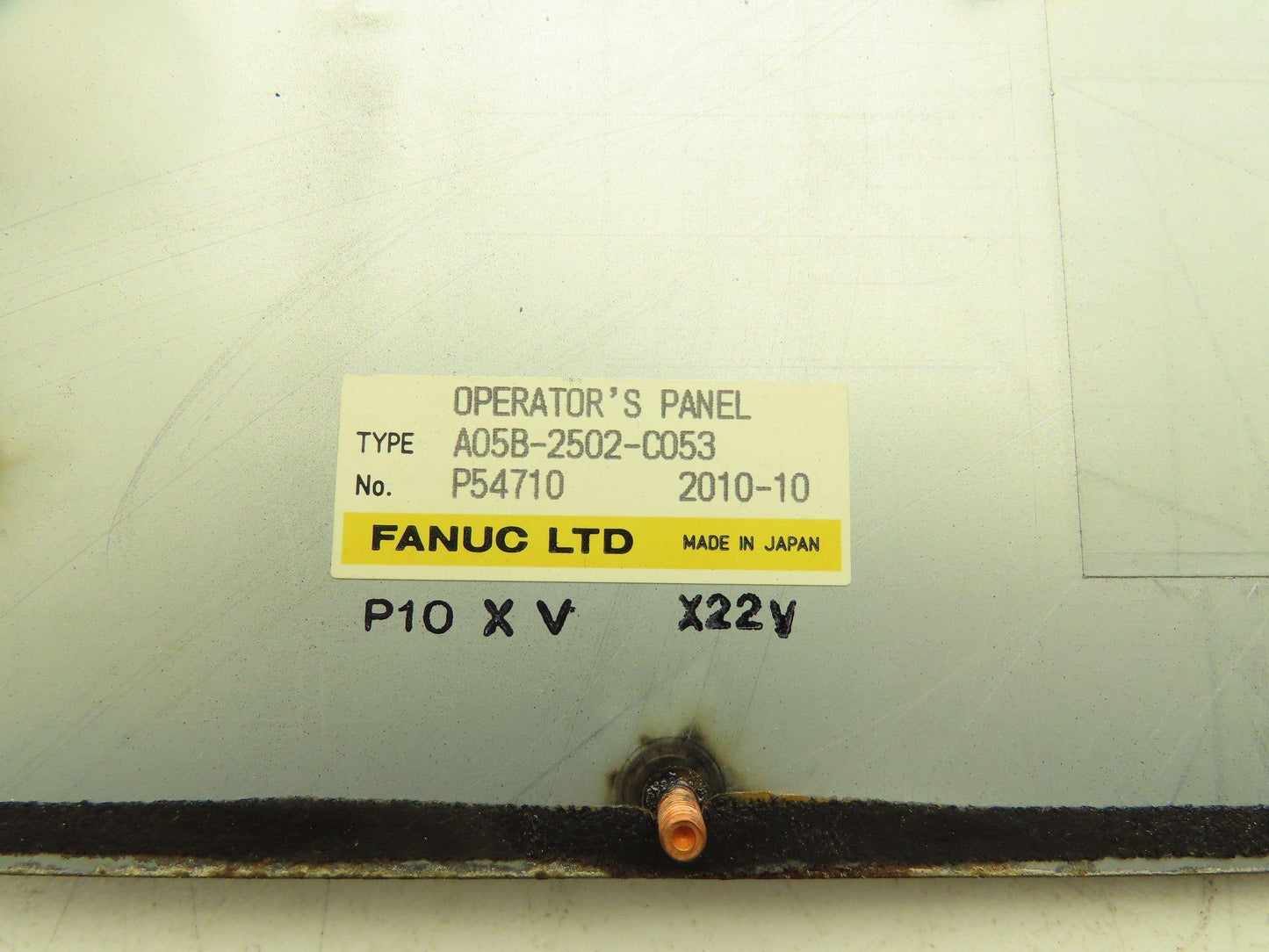Fanuc A20B-2101-0370 A05B-2502-C053 Operator Control Panel WITH KEY