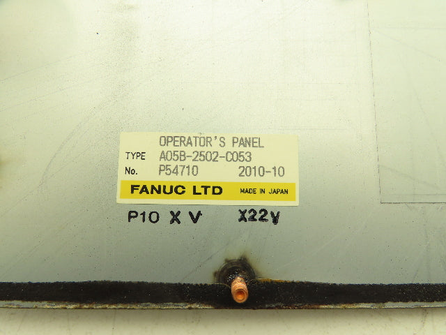 Fanuc A20B-2101-0370 A05B-2502-C053 Operator Control Panel WITH KEY